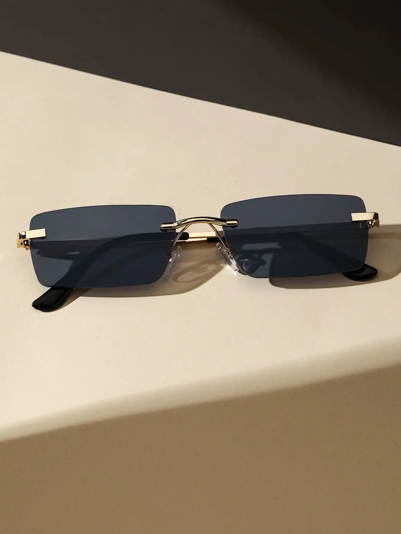 Square Frame Rimless Sunglasses