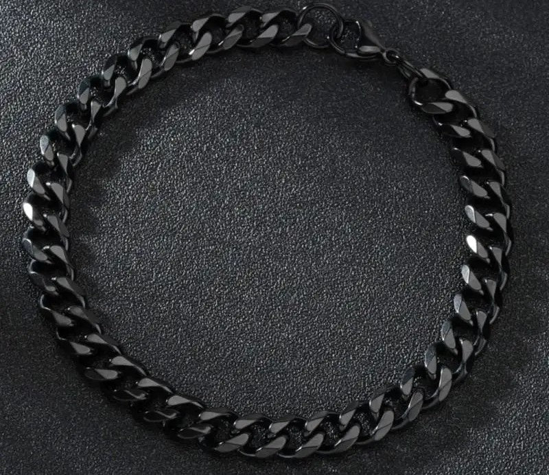 Gold, Black, Stainless Steel Plated Men's Bracelets